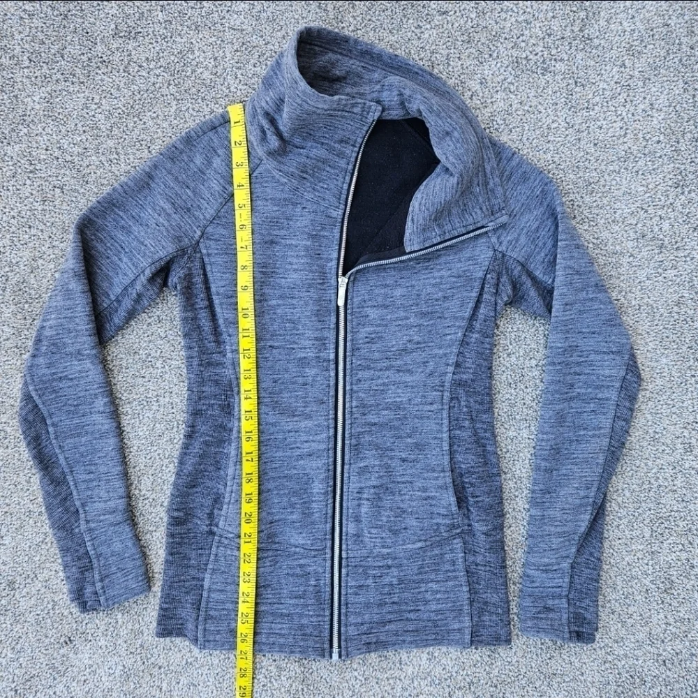 Lululemon Radiant Jacket II Heathered Core Dark Grey Full Zip Sweatshirt Size 6